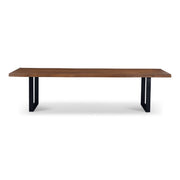 Brooks Dining Table U Base 40" x 116" Americano Top - Black Base by Urbia - product view