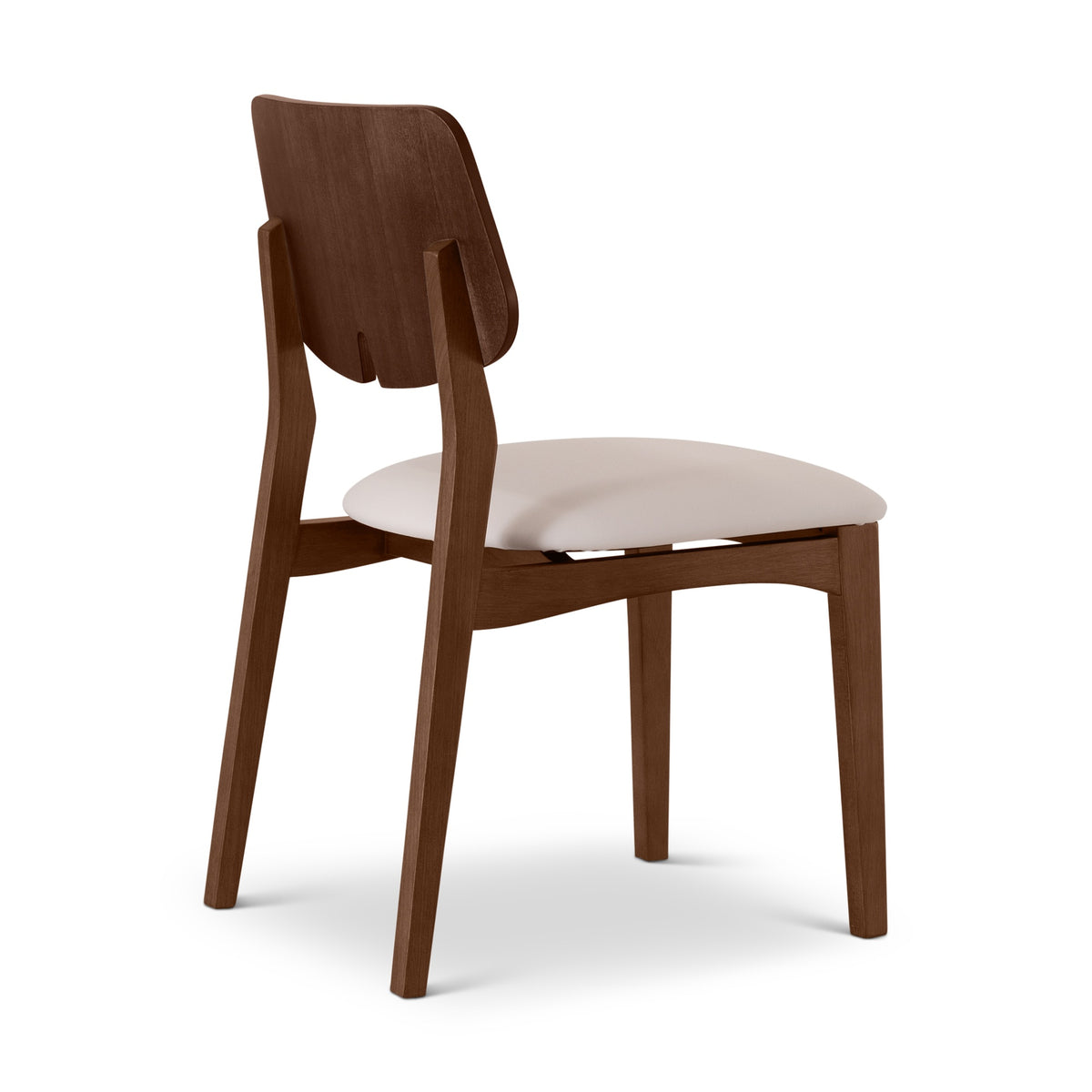 Beth Dining Chair Nogal, Shimmy Cream Vinyl by Urbia - detail 5