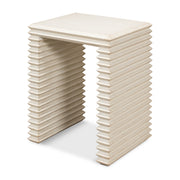 Stacked Side Table, Antique White by Sarreid Ltd