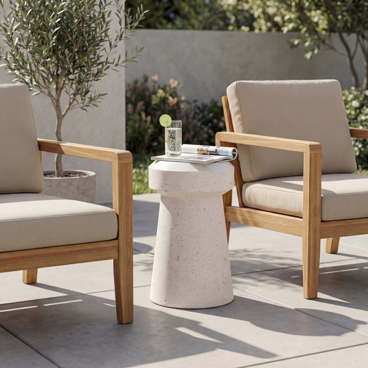 Magnus End Table Ivory Terrazzo by Urbia - detail 3