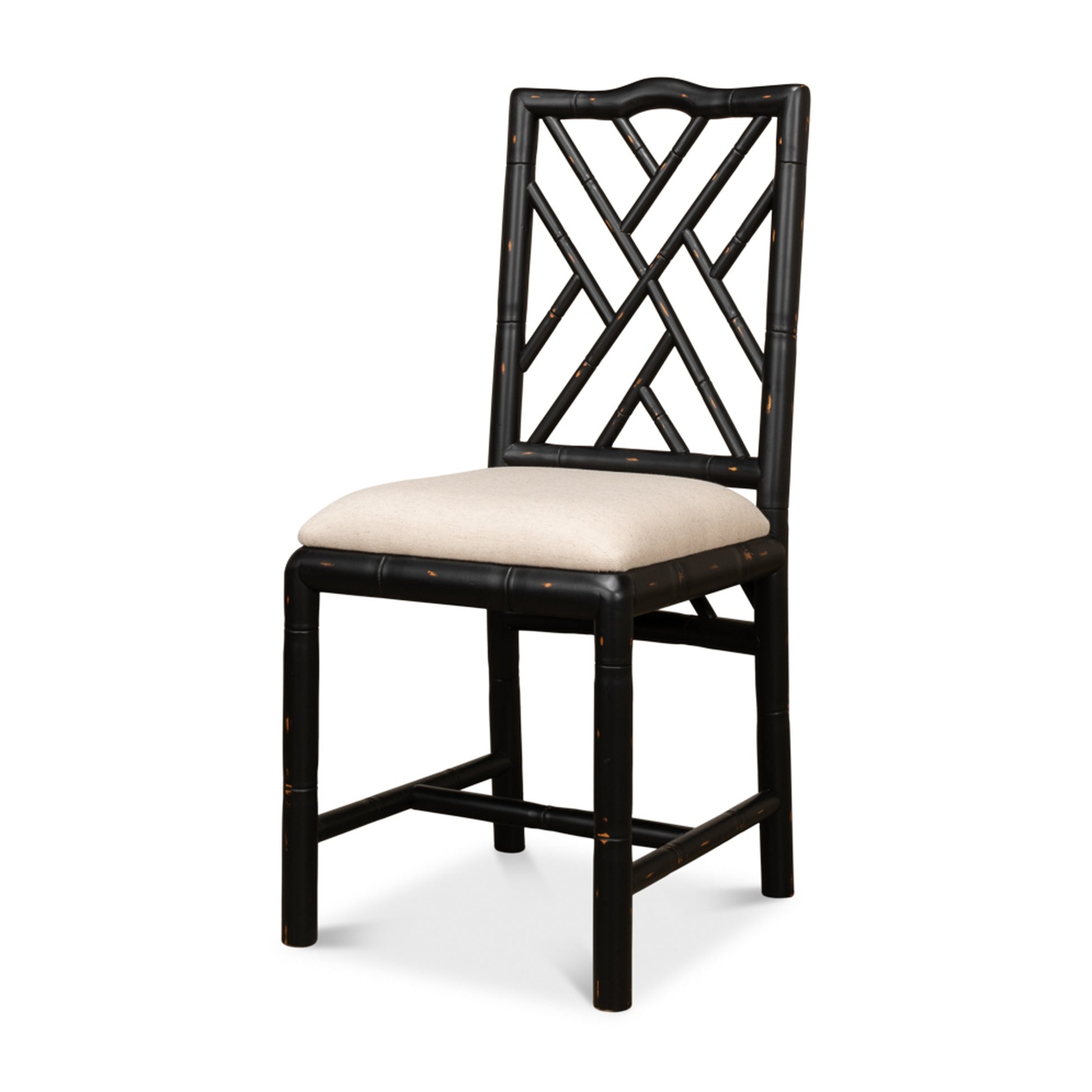 Brighton Bamboo Side Chair,Black by Sarreid Ltd