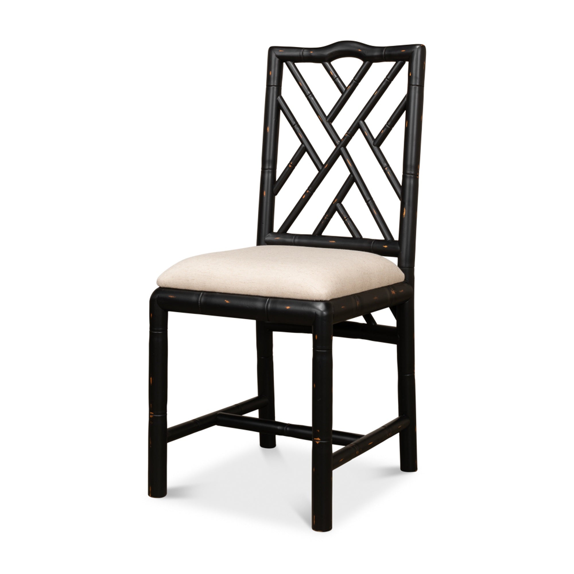 Brighton Bamboo Side Chair,Black by Sarreid Ltd