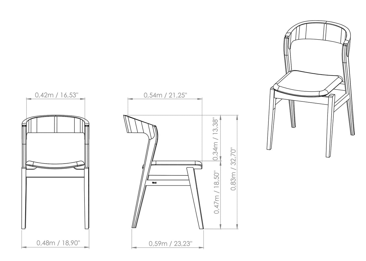 Modern Brazilian Velma Side Chair Bouclé Crafted Glaze Seat - Nevoa Frame by Urbia - detail 6