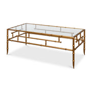 Faux Bamboo Metal Coffee Table 48" by Sarreid Ltd