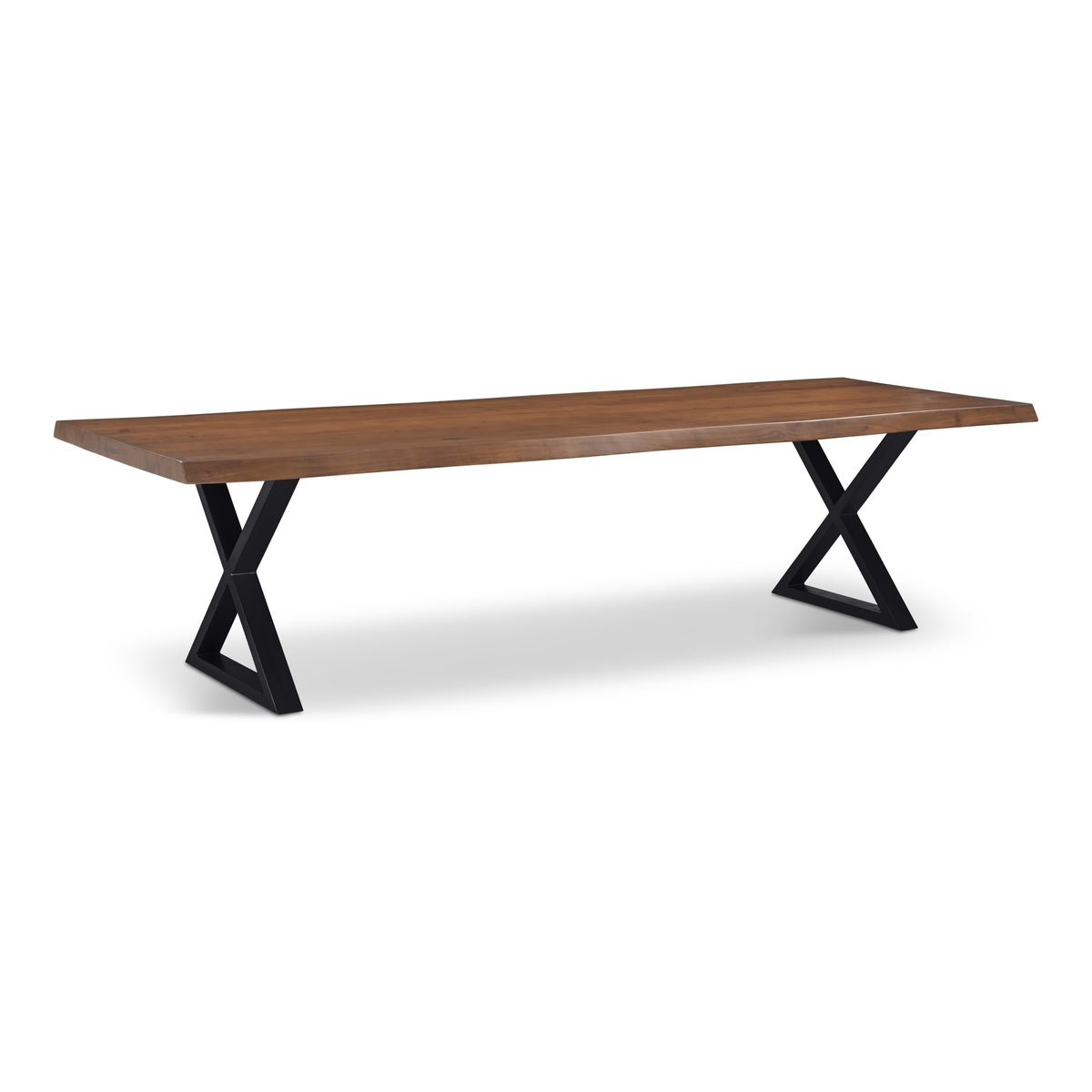 Brooks Dining Table X Base 40" x 116" Americano Top - Black Base by Urbia - detail 2