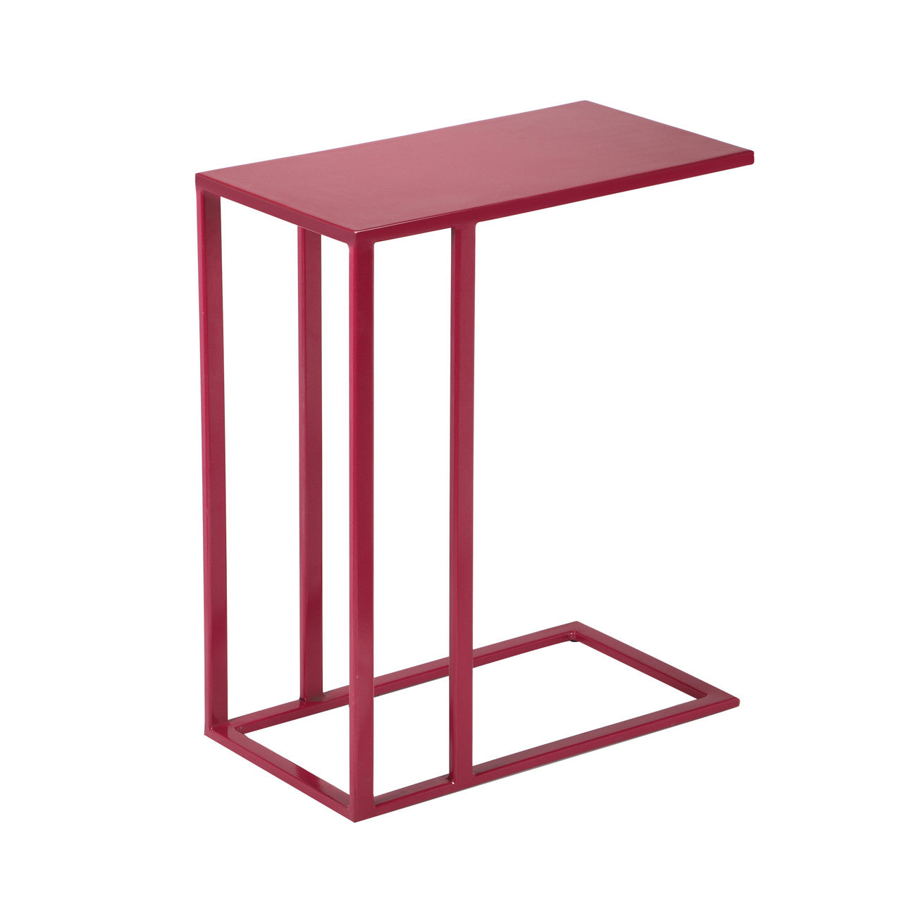 Elements - Tanu - C-Table Enamel Top End Table - Plum