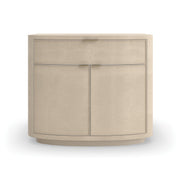Simply Perfect Nightstand Ivory Painted Faux Shagreen 32" by Caracole