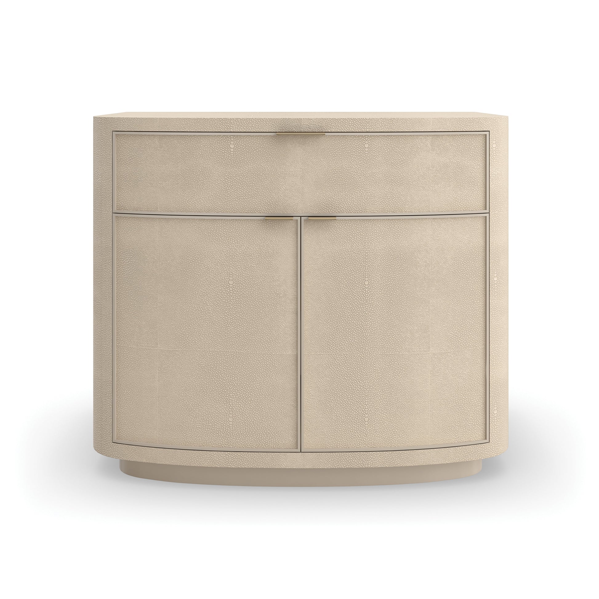 Simply Perfect Nightstand Ivory Painted Faux Shagreen 32" by Caracole