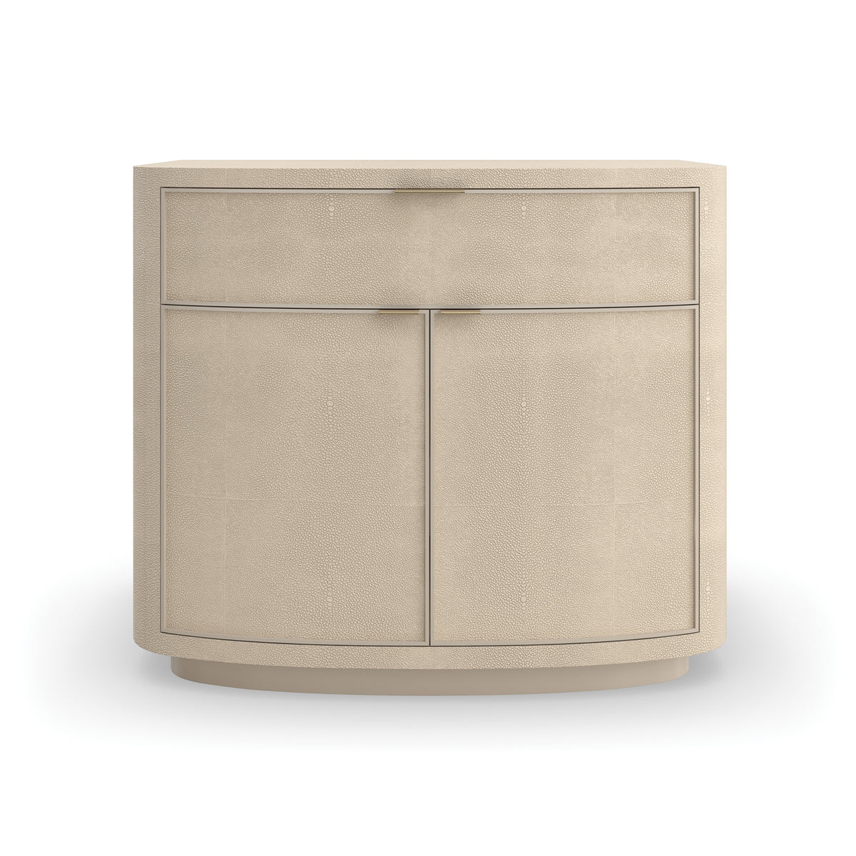 Simply Perfect Nightstand Ivory Painted Faux Shagreen 32" by Caracole
