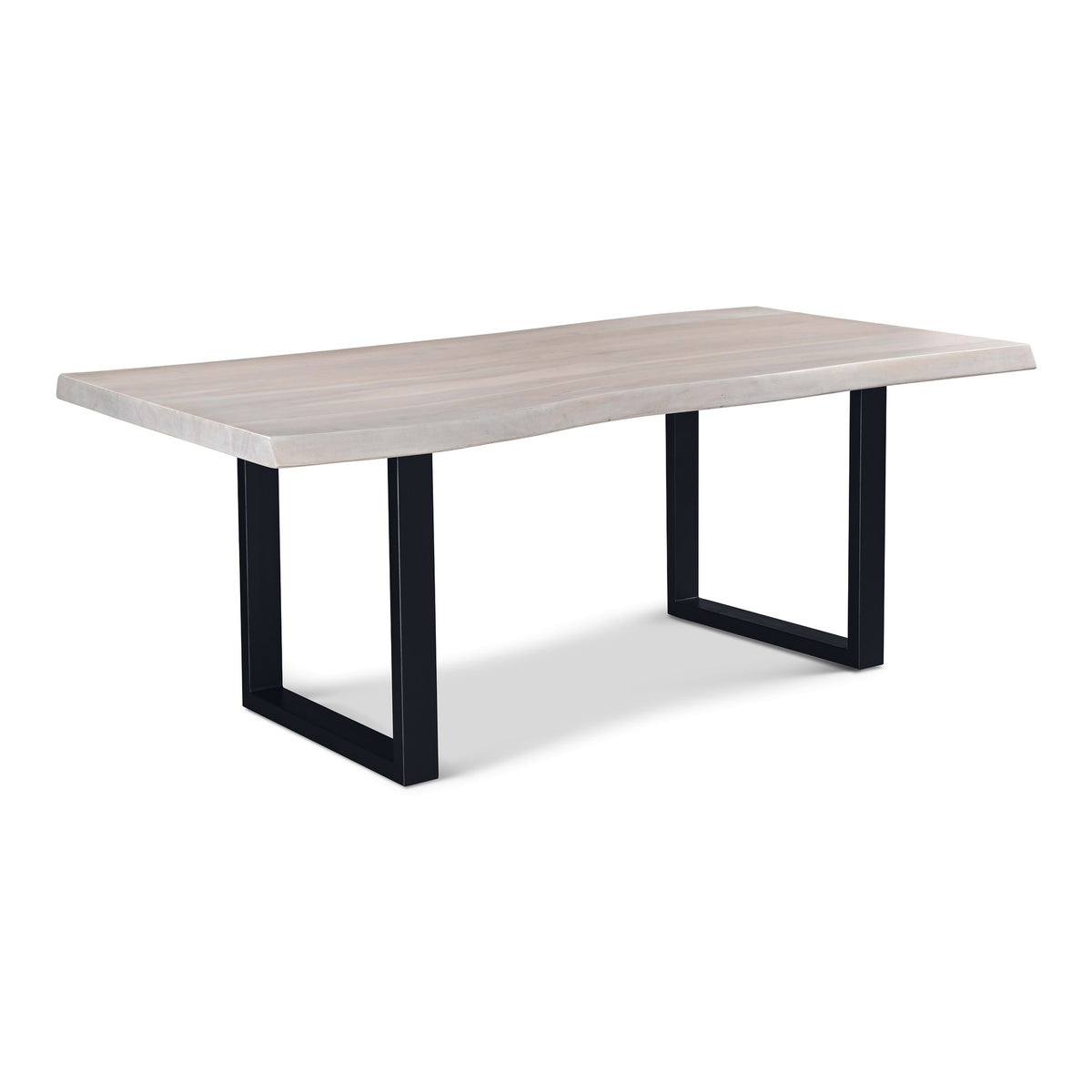 Brooks Dining Table U Base 40" x 79" White Wash Top - Black Base by Urbia - detail 2