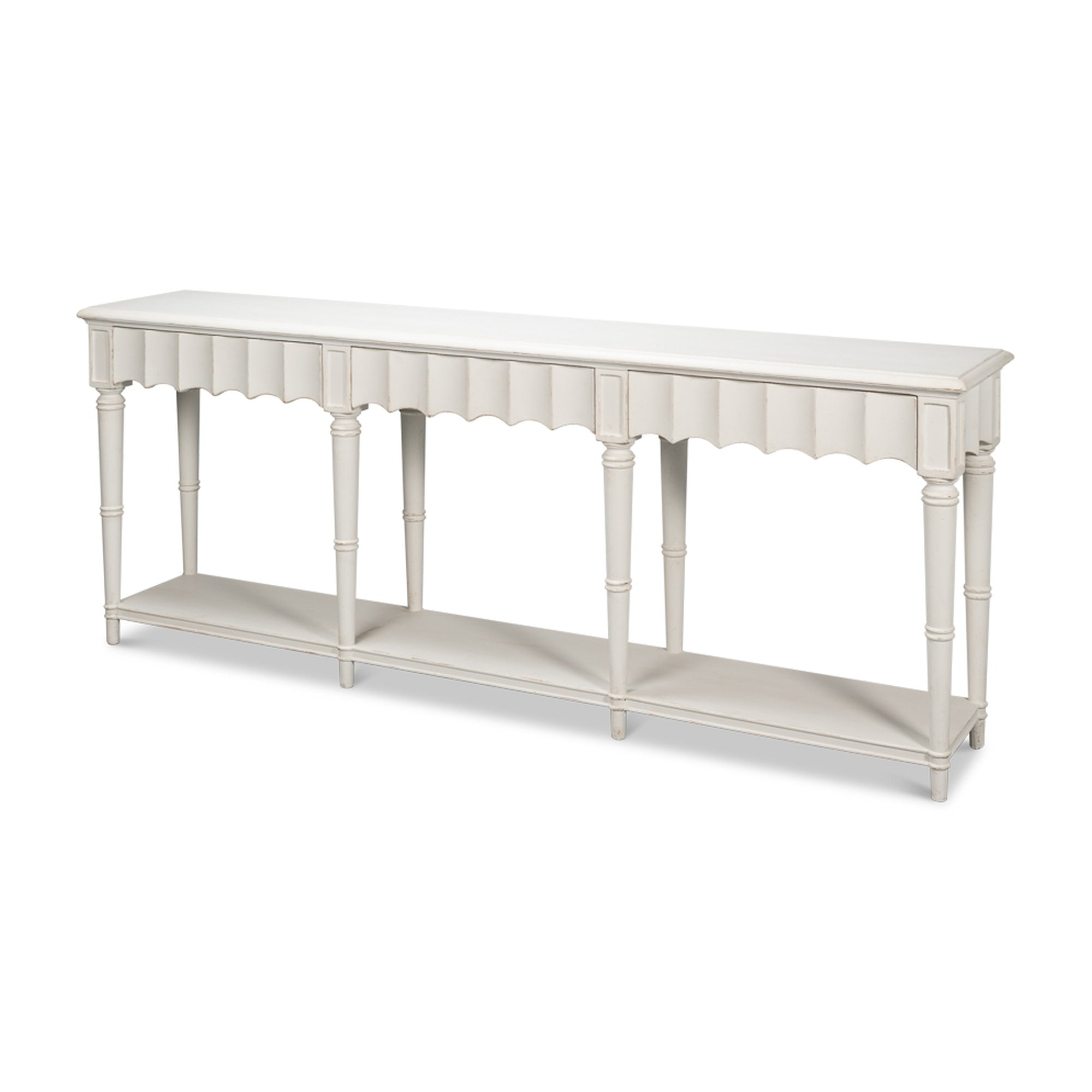 Chantal Console Table Antique White by Sarreid Ltd