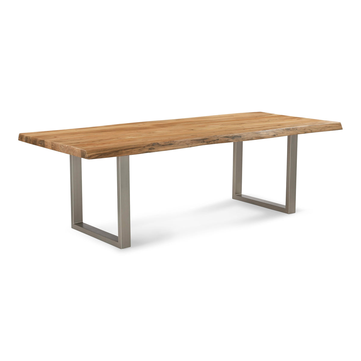 Brooks Dining Table U Base 40" x 92" Teak Top - Pewter Base by Urbia - detail 2