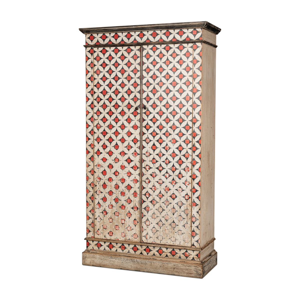 Marrakesh Red Painted Cabinet by Sarreid Ltd
