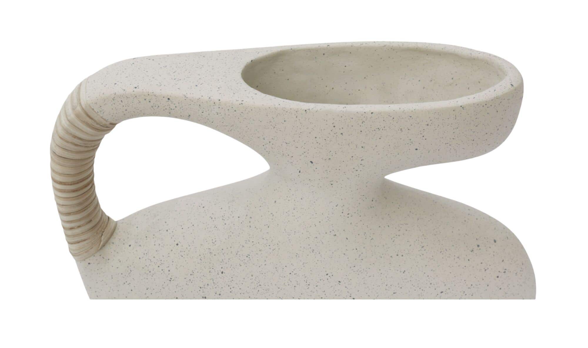 Vila 9.5In Sculptural Vessel Cream White by Moe's Home Collection - view 10