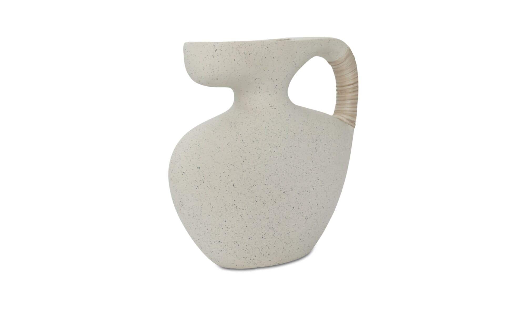 Vila 9.5In Sculptural Vessel Cream White by Moe's Home Collection - view 4