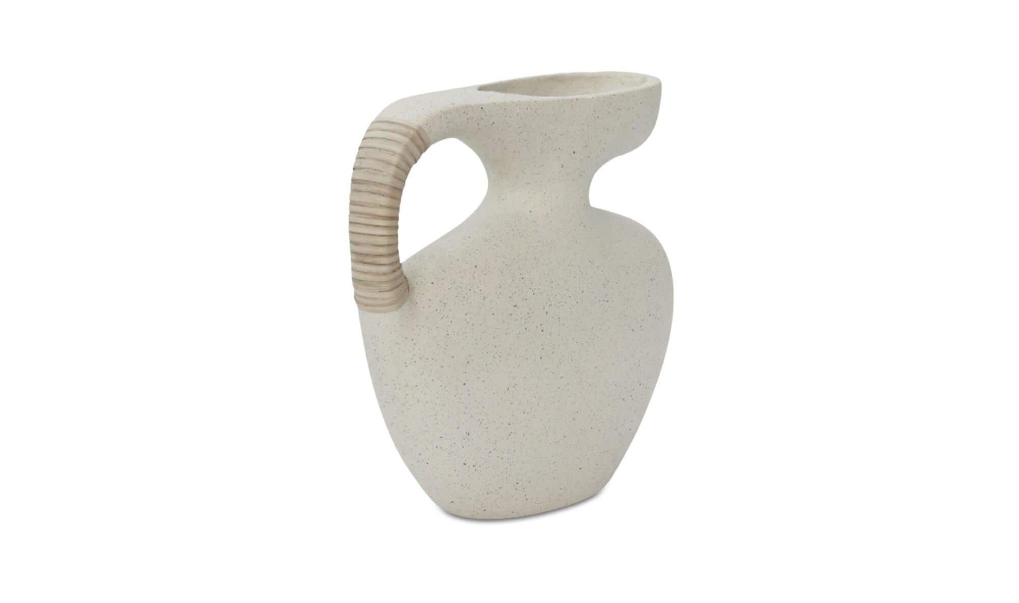 Vila 9.5In Sculptural Vessel Cream White by Moe's Home Collection - view 6