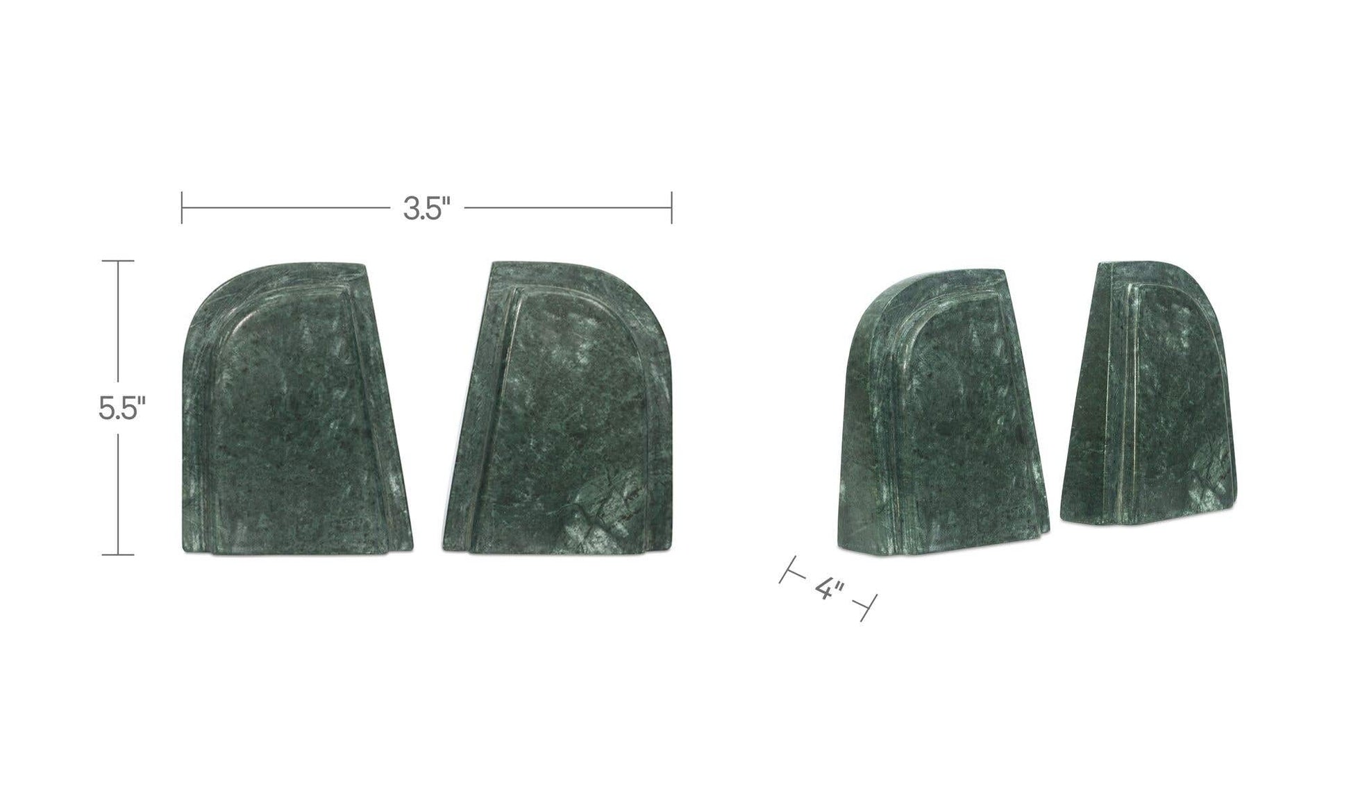 Zane Marble Bookends-Set Of 2 by Moe's Home Collection - view 8