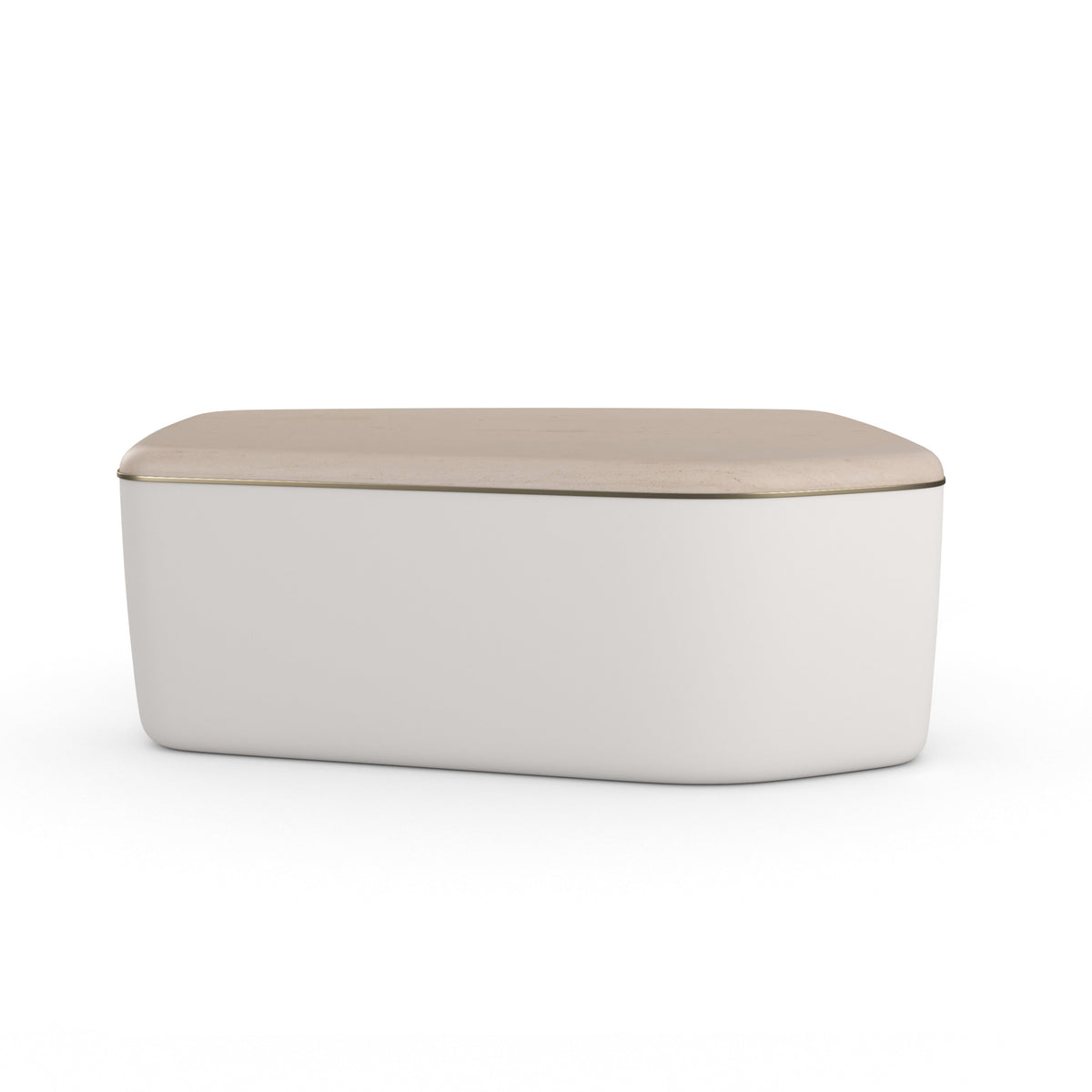 Serir Medium Cocktail Table Almost White 42" by Caracole