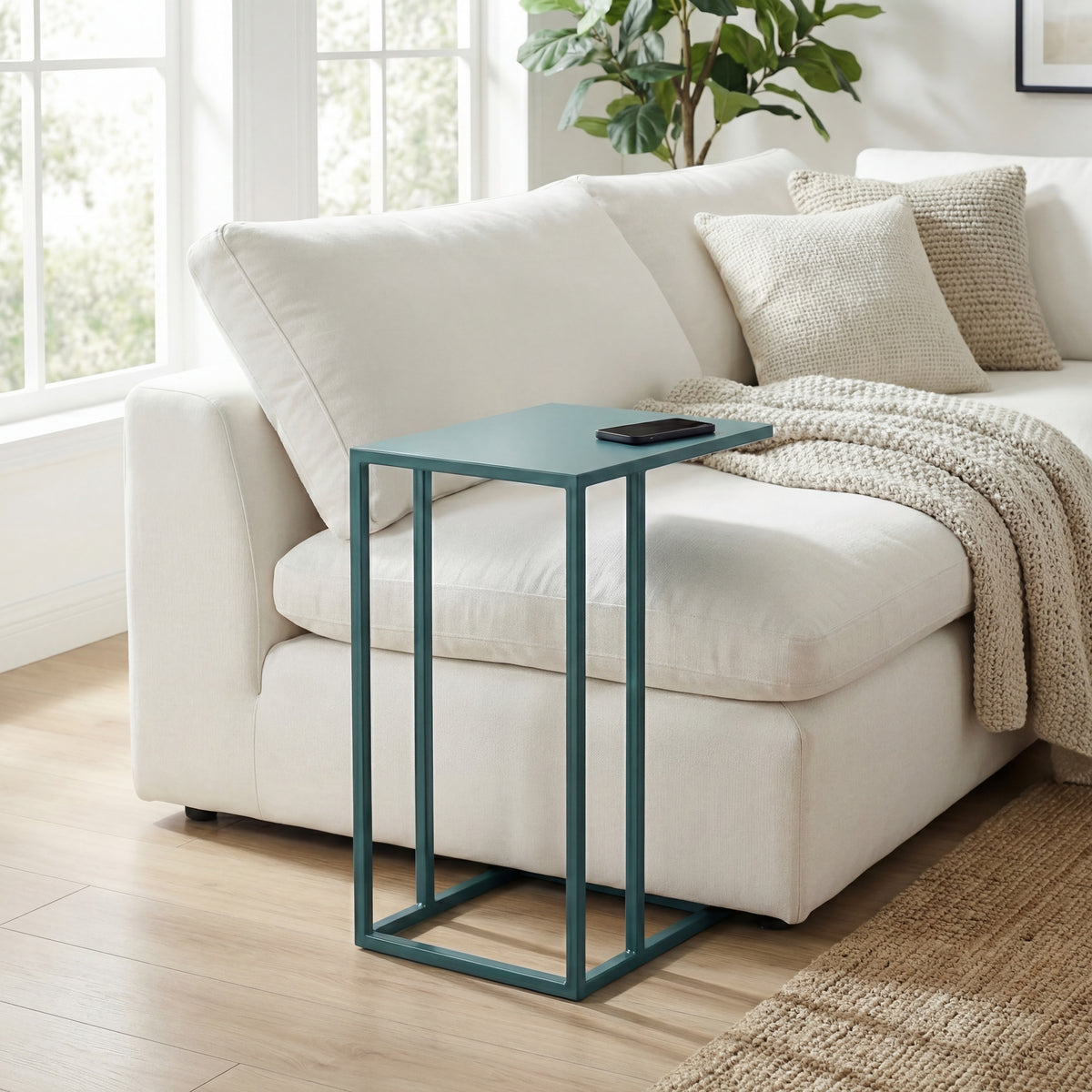 Elements Tanu C Table Enamel Top End Table - Teal by Urbia - detail 7