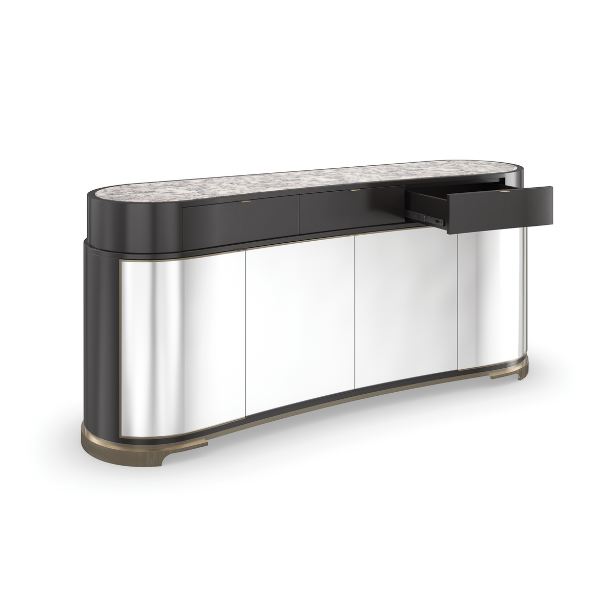 Glace' Almost Black Sideboard 75" by Caracole - view 7