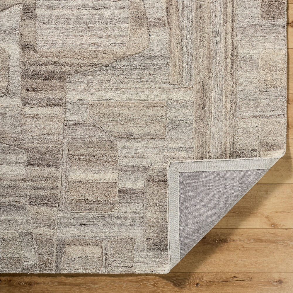 Dundee Beige/Taupe Handmade Rug - fold