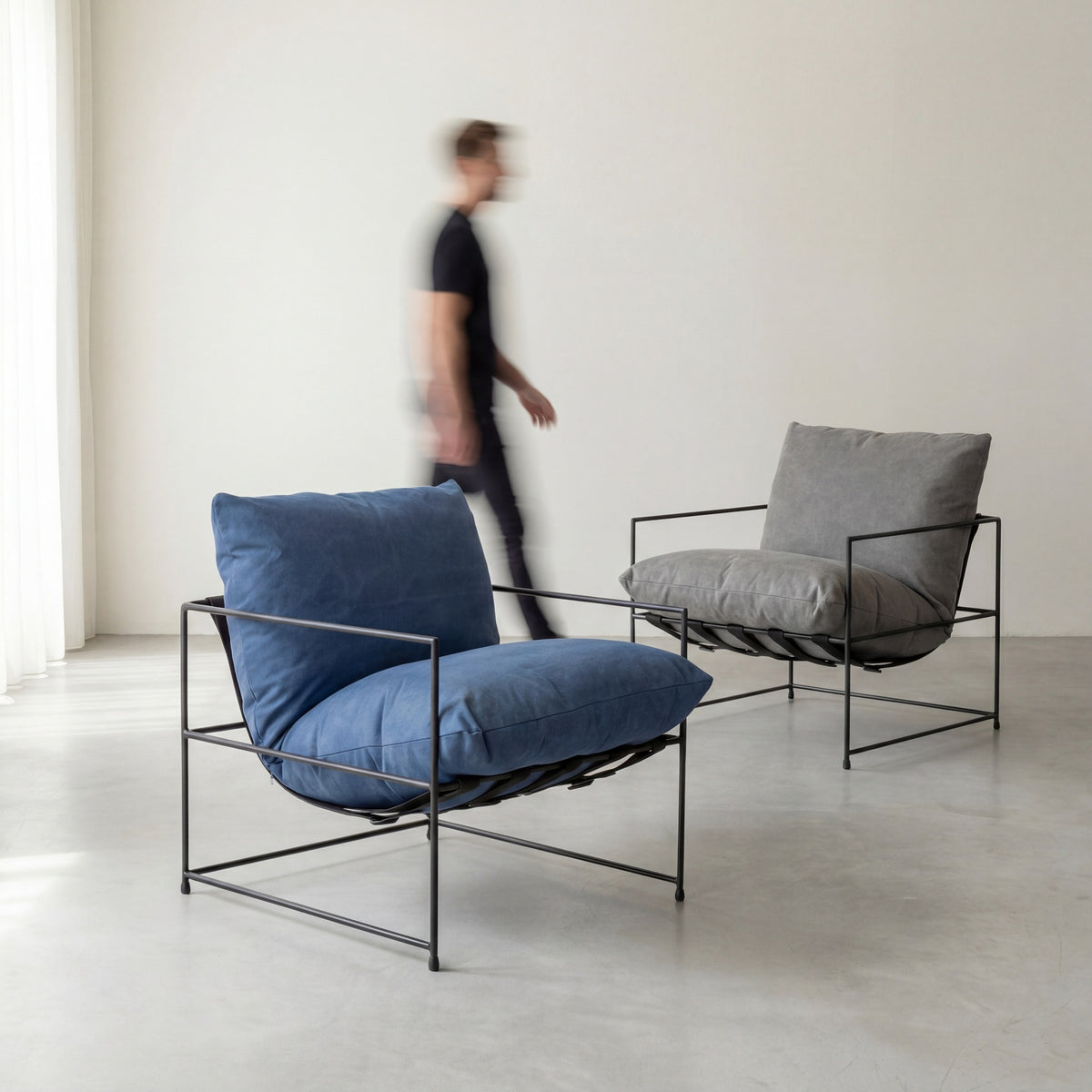Metro Trent Accent Chair - Washed Grey Upholstery by Urbia - detail 9