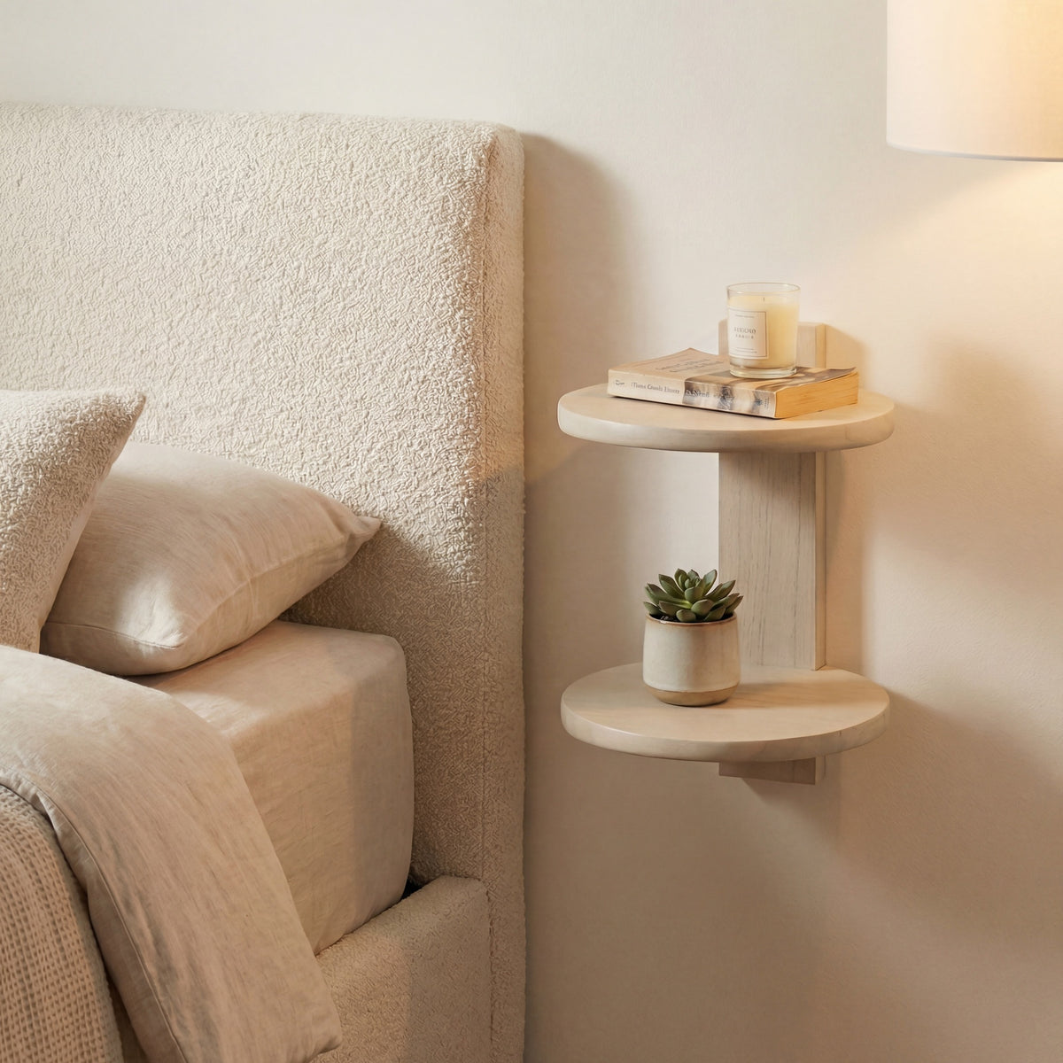 Lucy Wall Mounted Nightstand Pearl by Urbia - detail 5