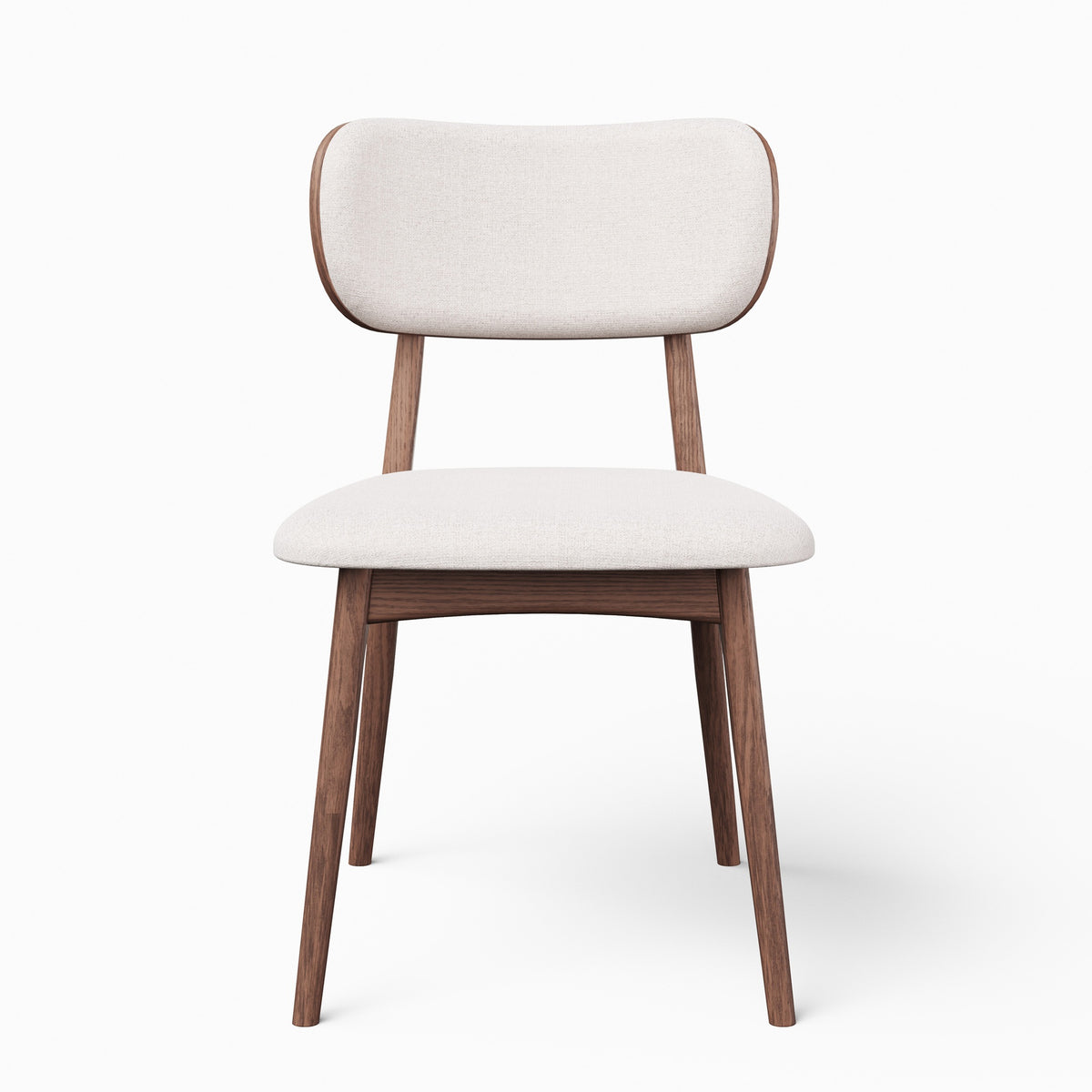 Modern Brazilian Claudia Side Chair Harvest Natural Upholstery - Nogal Frame by Urbia - product view