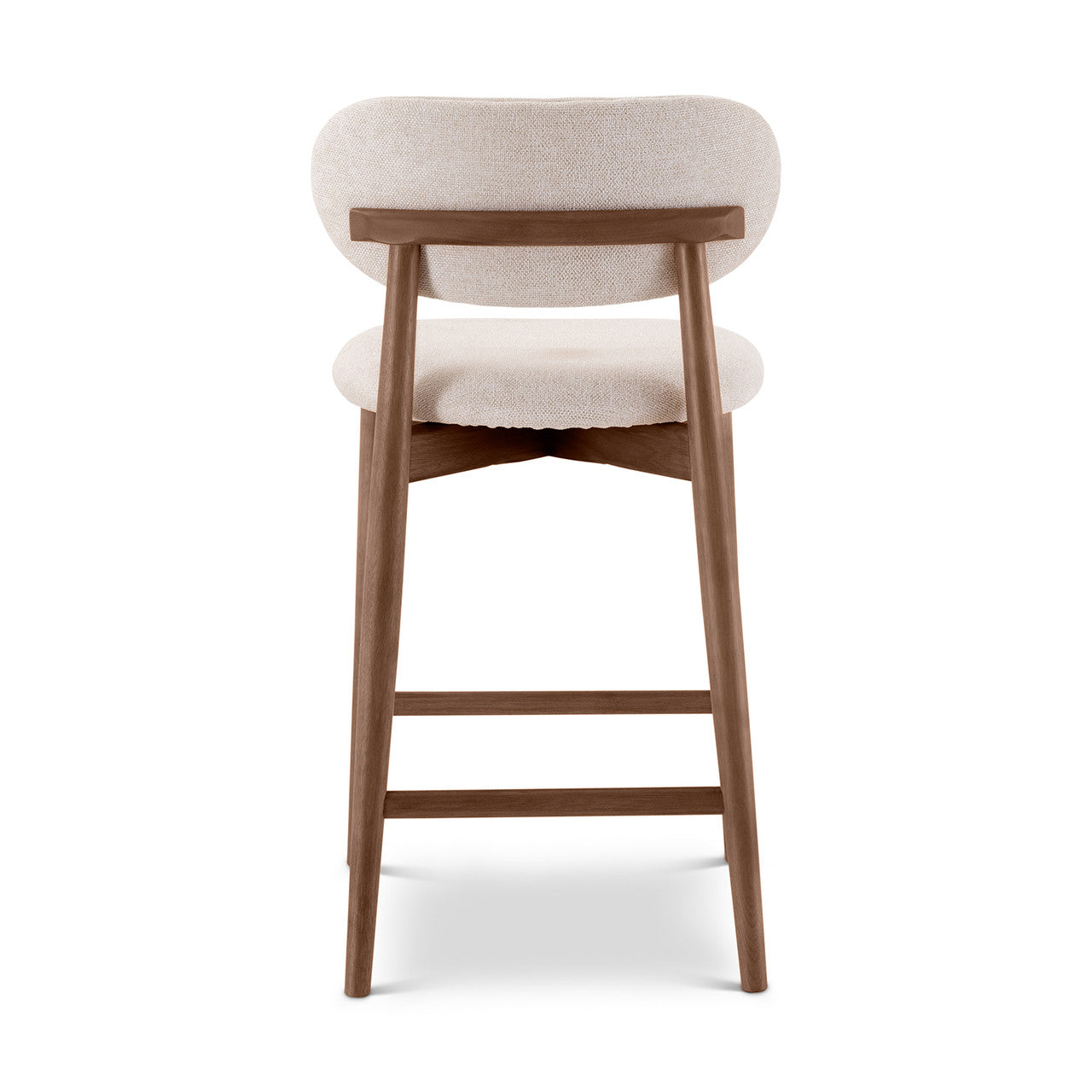 Lucia Counter Stool - Harvest Natural Seat - Nogal Frame