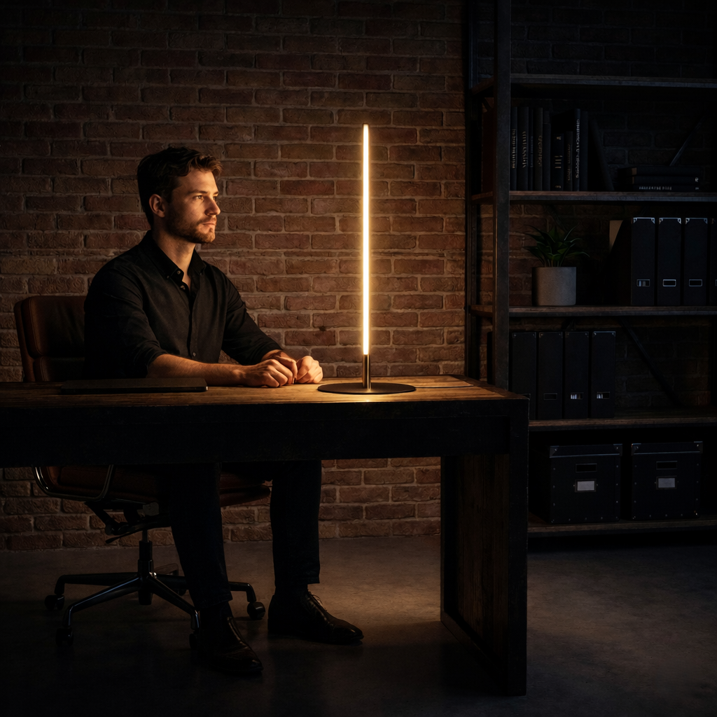 Dimond LED Table Lamp | Matte Black and Round Metal Base