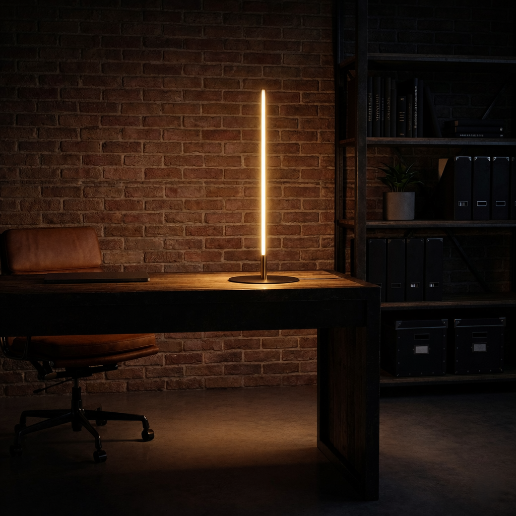 Dimond LED Table Lamp | Matte Black and Round Metal Base