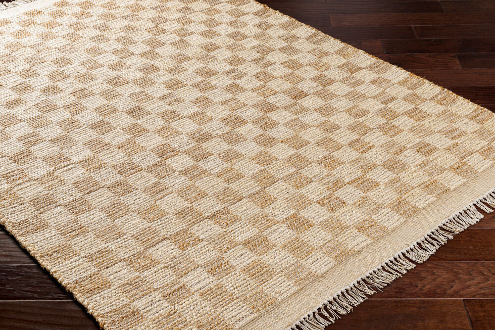 Dama Beige/Tan Handmade Rug - corner