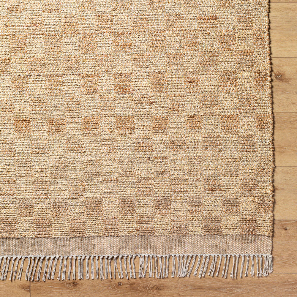 Dama Beige/Tan Handmade Rug - overhead