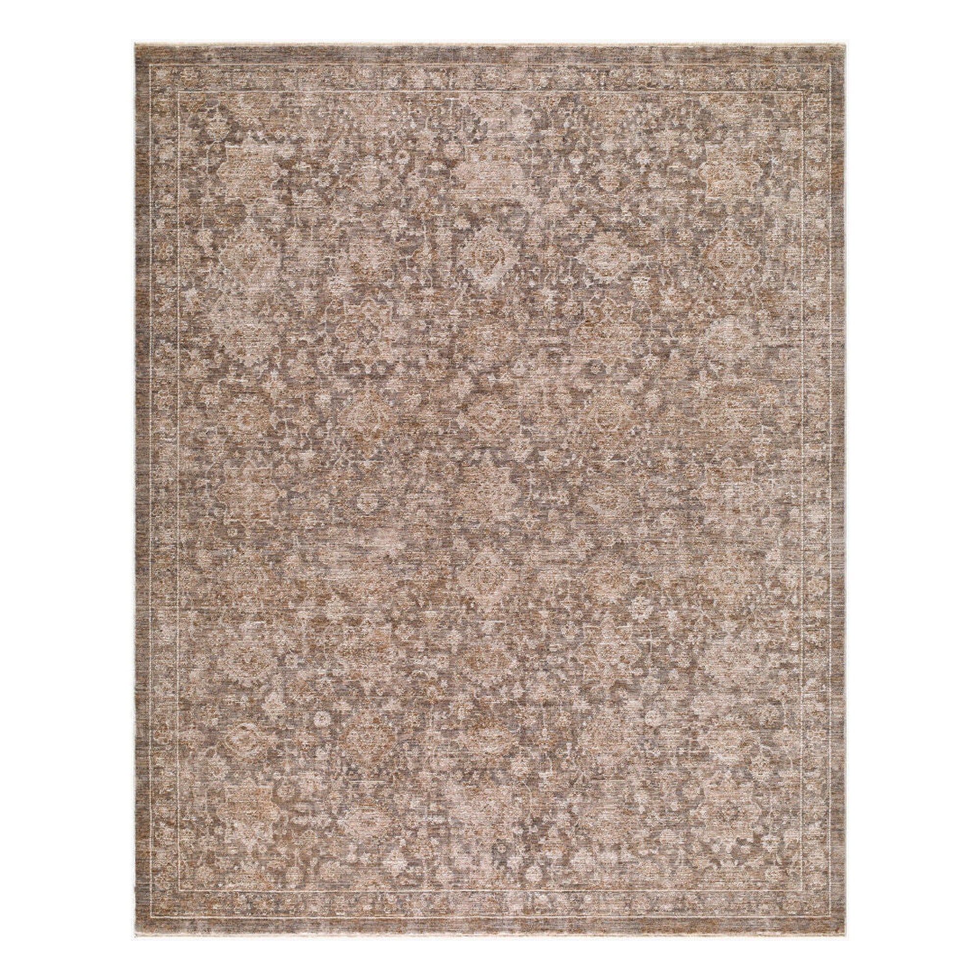 Demre Brown/Tan Machine Woven Rug DMM-2301 - 10' x 14'