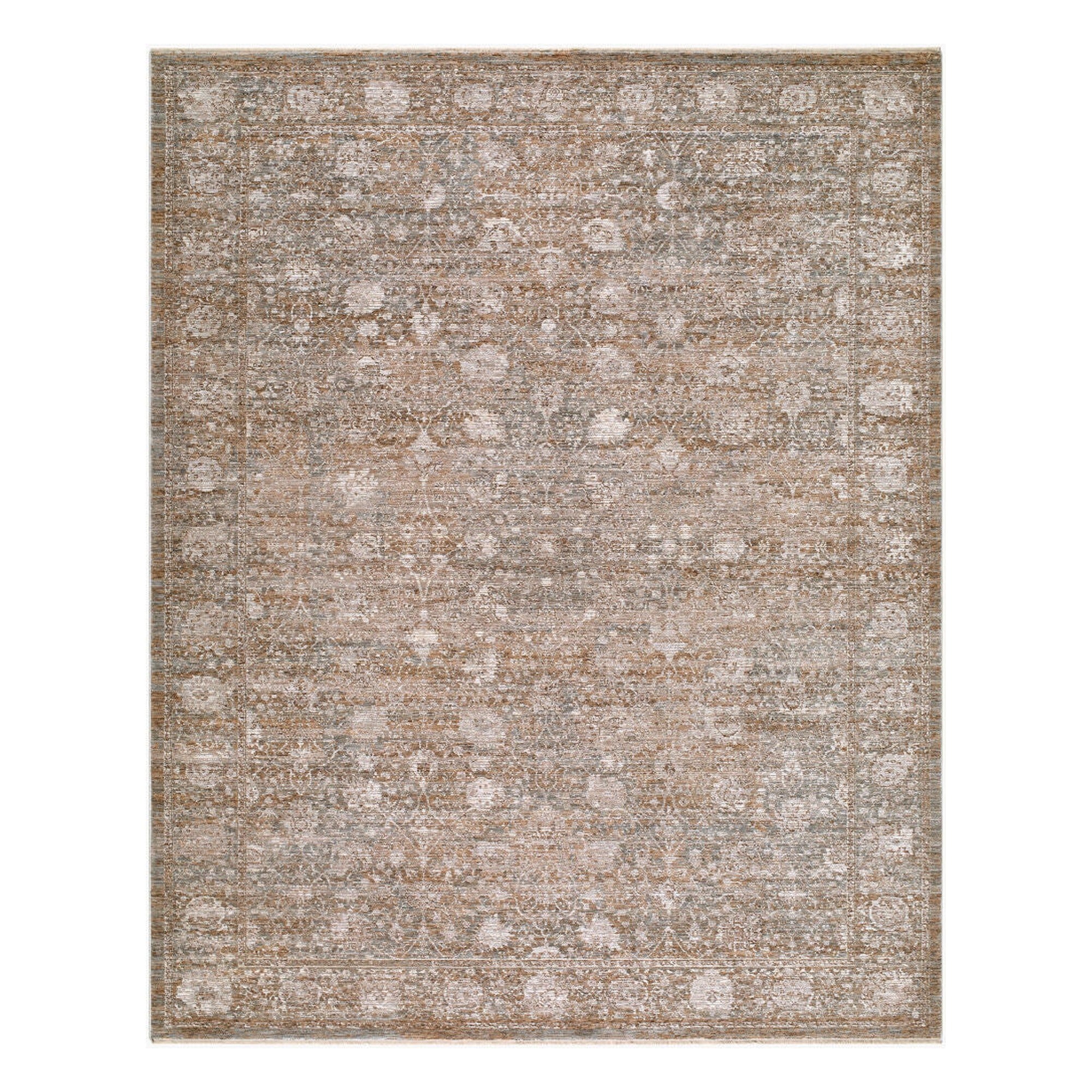 Demre Brown/Tan Machine Woven Rug DMM-2303 - 10' x 14'