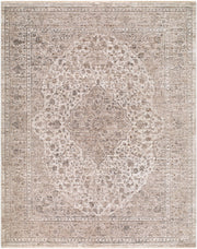 Demre Brown/Silver Gray Machine Woven Rug - 10' x 14'