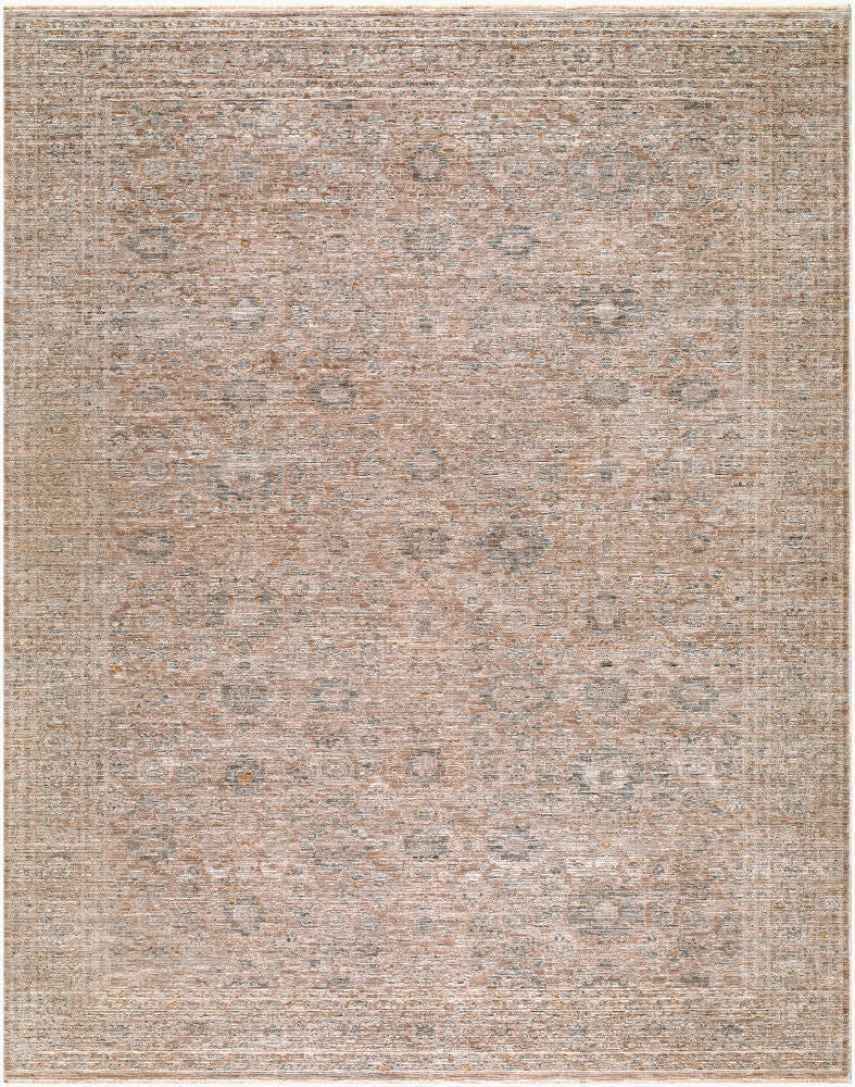 Demre Medium Gray/Tan Machine Woven Rug - 10' x 14'