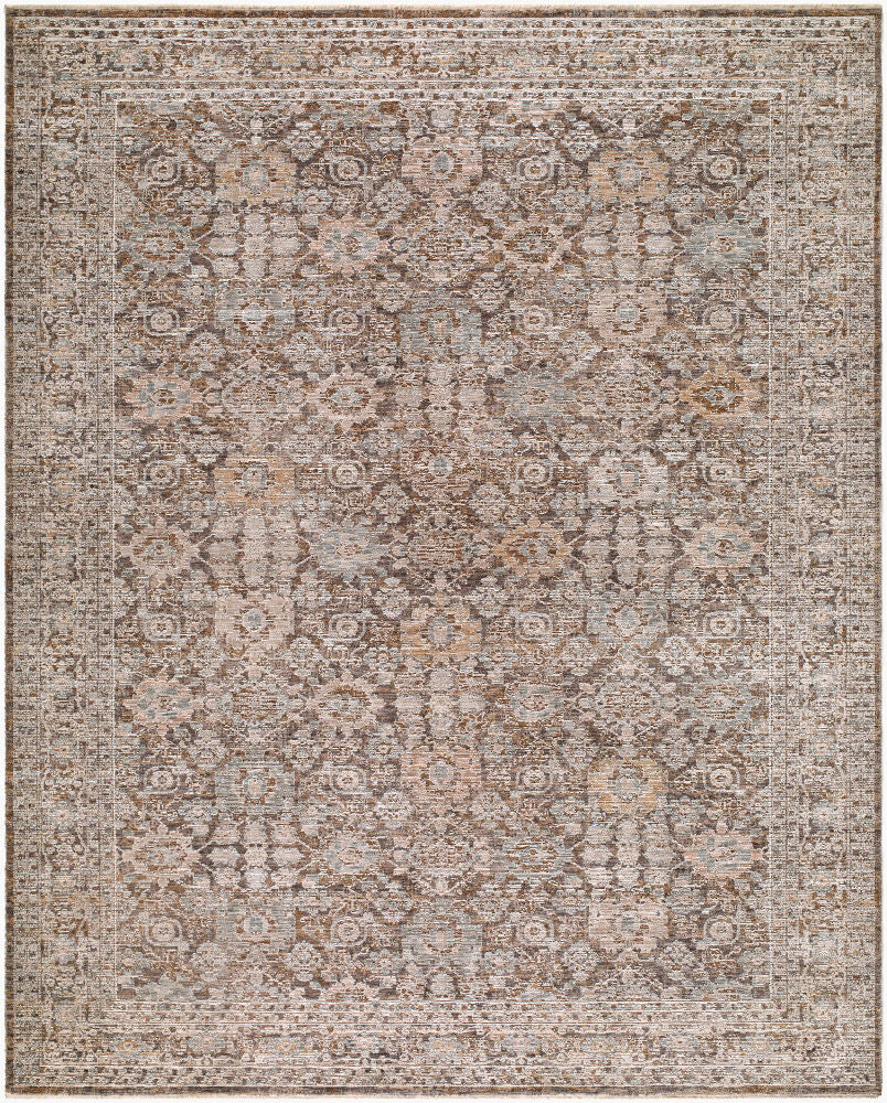 Demre Brown/Tan Machine Woven Rug DMM-2309 - 10' x 14'