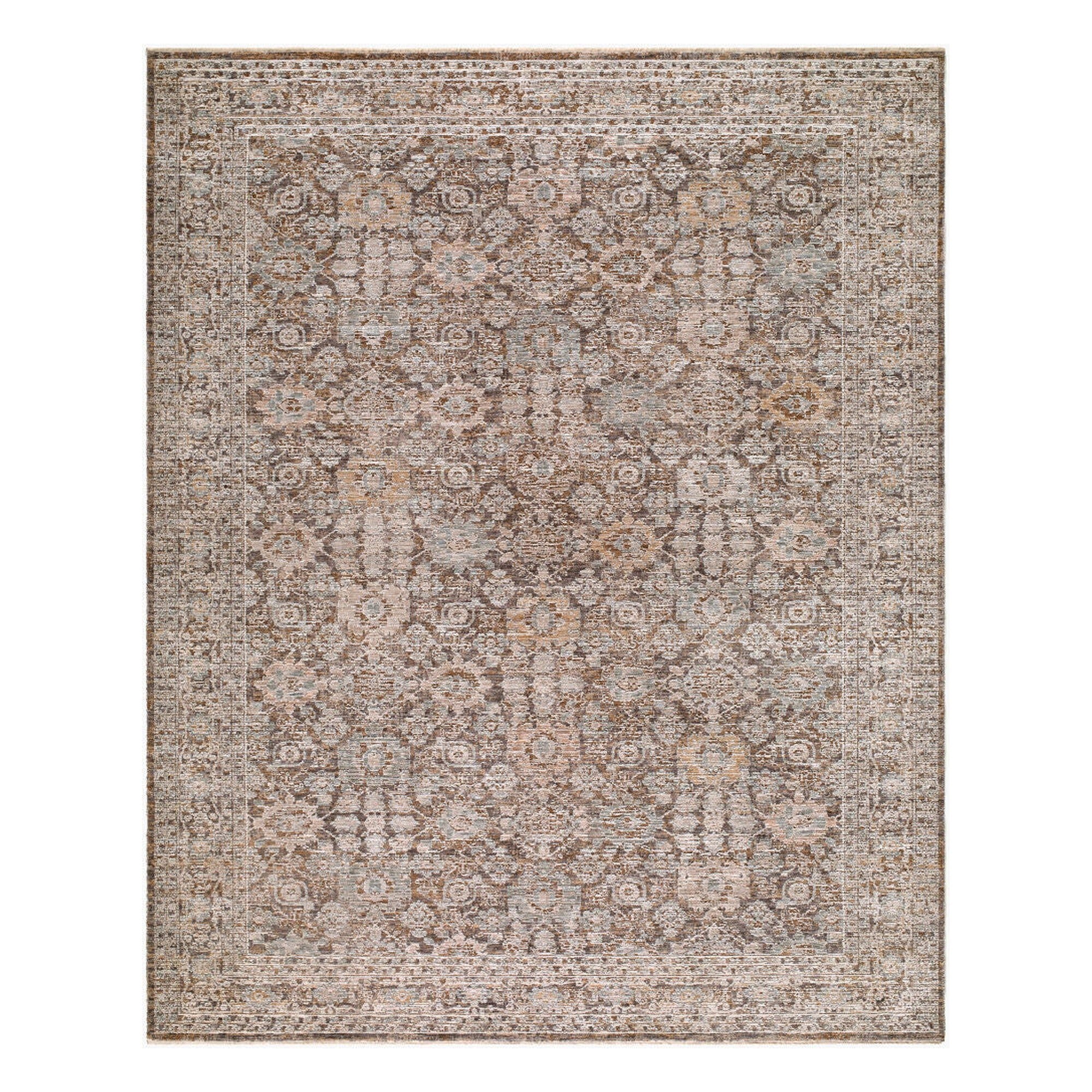 Demre Brown/Tan Machine Woven Rug DMM-2309 - 10' x 14'