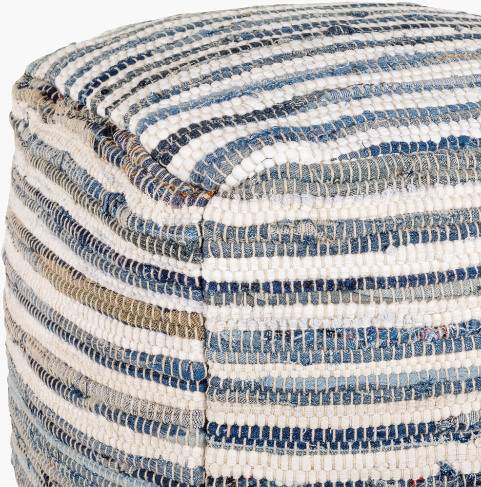 Denim Pouf - corner