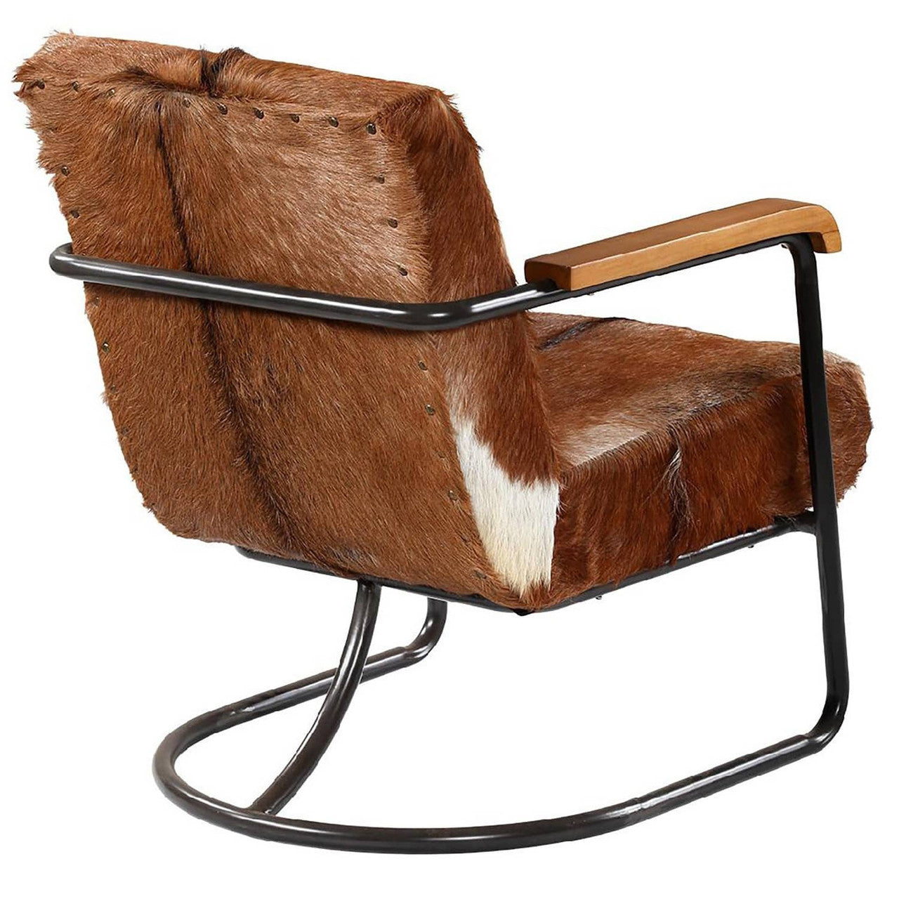 Airporter Brown Cow Hide Lounge Chair