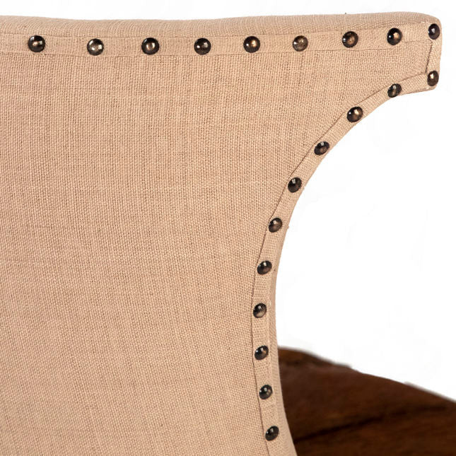 Petite Goat Hide Wingback Chair