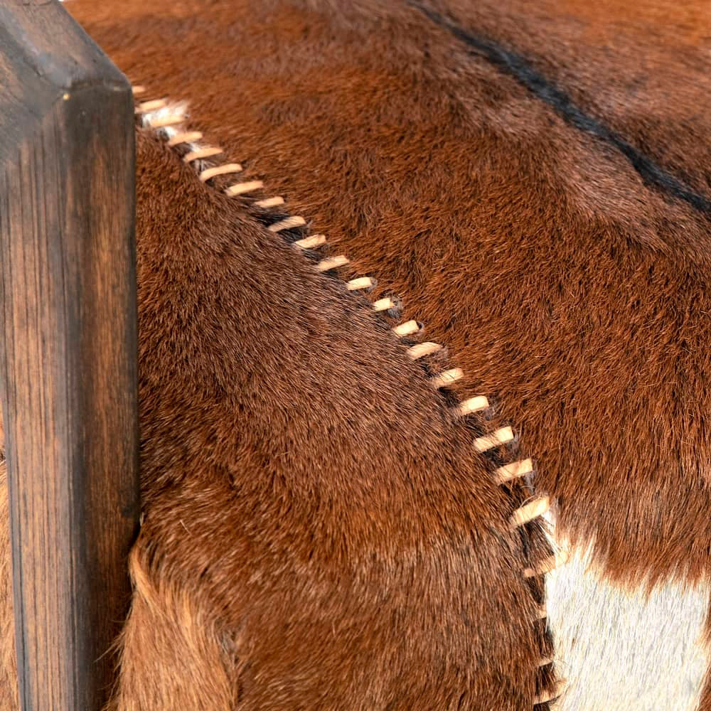 Kismet Barrel Back Brown Goat Hide Lounge Chair