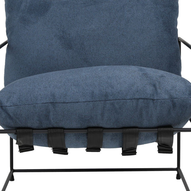 Alice Blue Fabric Upholstered Modern Arm Chair