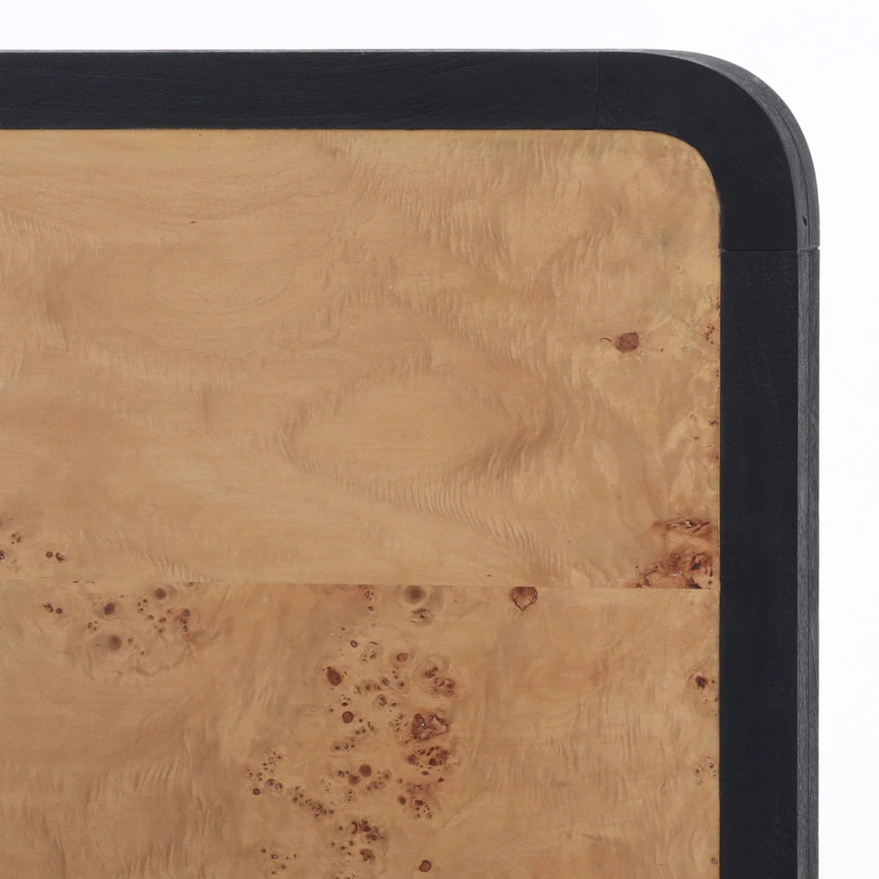 Black And Burl Queen Size Platform Bed