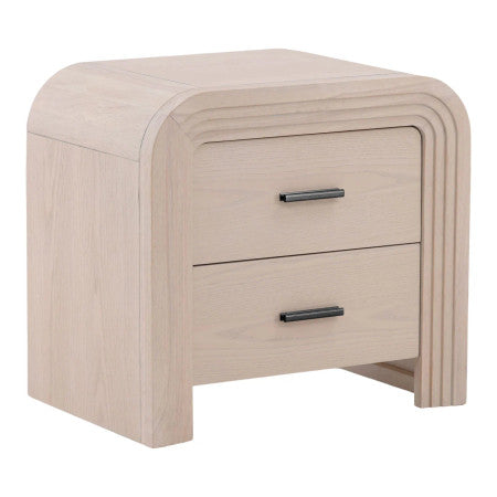 Portland Wooden 2-Drawers Nightstand 25"
