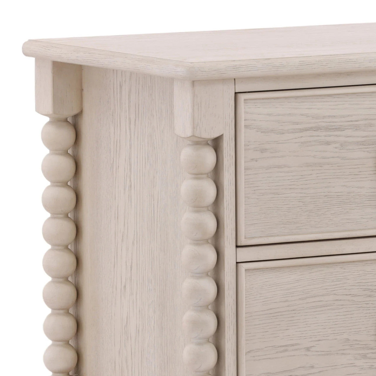 Marcellina Whitewash 2 Drawers Nightstand