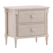Marcellina Whitewash 2 Drawers Nightstand