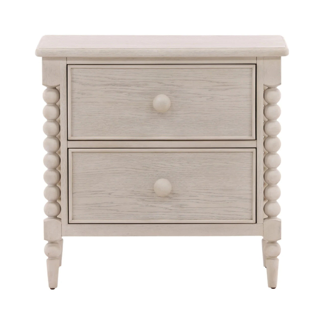 Marcellina Whitewash 2 Drawers Nightstand