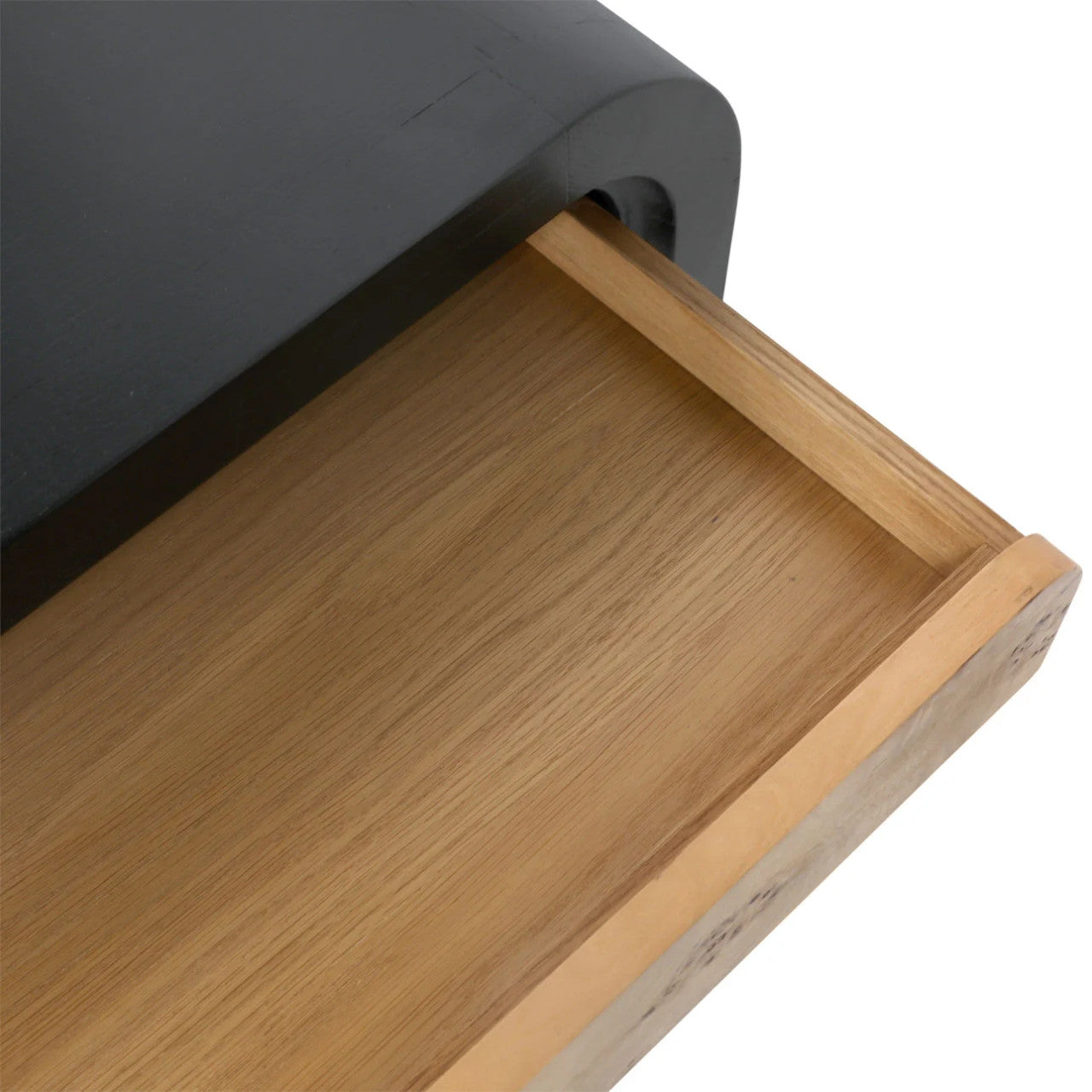 Black And Burl 2-Drawers Executive Desk 63"